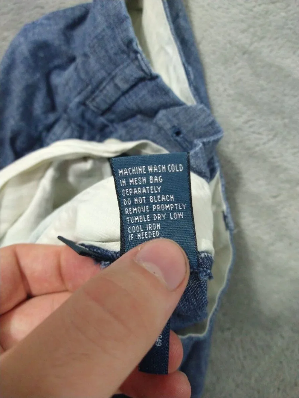 Polo Ralph Lauren Shorts Mens 36 Blue Chino Straight Fit Button Fly Flat Front